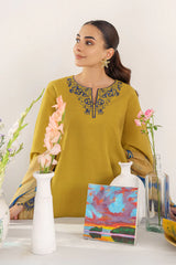 BrandsInn- 3PC KHADAR EMBROIDERED SHIRT WITH COURTRAI PRINT SHAWL AND TROUSER-BI-4149