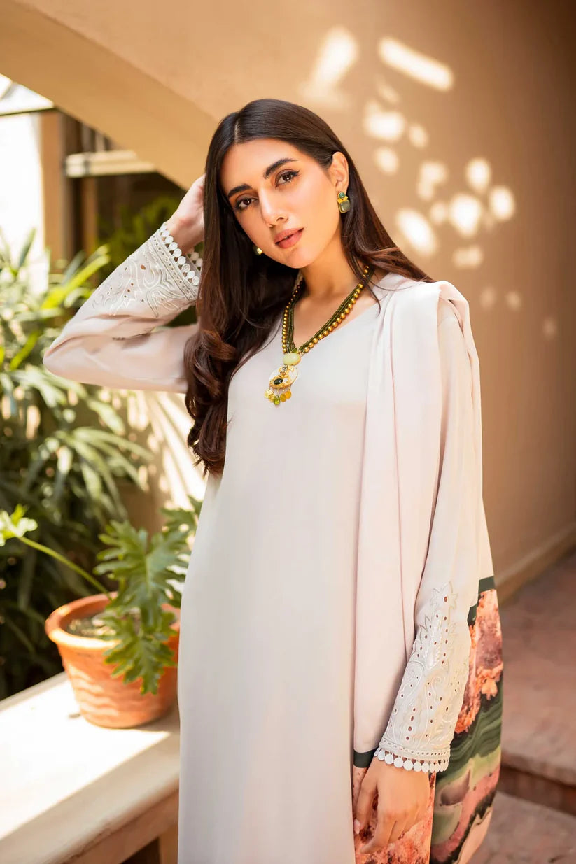 BrandsInn -3PC DHANAK EMBROIDERED WITH DIAMOND SILK PRINTED DUPATTA & TROUSER-BI-4121