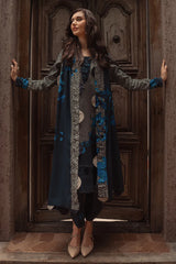 BrandsInn-3PC KHADDAR PRINTED SHIRT WITH KHADDAR PRINTED DUPATTA AND PRINT TROUSER-BI-