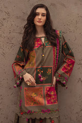 BrandsInn-3PC KHADDAR PRINTED SHIRT WITH KHADDAR PRINTED DUPATTA AND PRINT TROUSER-BI-