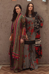 BrandsInn-3PC KHADDAR PRINTED SHIRT WITH KHADDAR PRINTED DUPATTA AND PRINT TROUSER-BI-