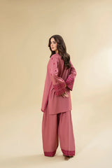 BrandsInn-2PC KHADDAR EMBROIDRED SHIRT WITH KHADDAR EMB TROUSER-BI-127