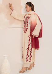 BrandsInn-3PC LAWN EMBROIDERED SHIRT WITH CHIFFON TYE&DYE DUPATTA AND TROUSER-BI-4649