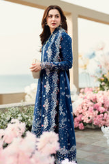 BrandsInn-3PC LAWN EMBROIDERED SHIRT WITH KHADDI NET EMBROIDERED DUPATTA AND TROUSER-BI-4608