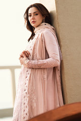 BrandsInn-3PC LAWN CHIKAANKARI EMBROIDERED SHIRT WITH KHAADI NET EMBROIDERED DUPATTA AND TROUSER -BI-4727