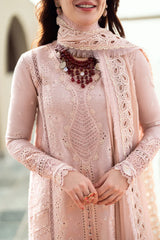 BrandsInn-3PC LAWN CHIKAANKARI EMBROIDERED SHIRT WITH KHAADI NET EMBROIDERED DUPATTA AND TROUSER -BI-4727