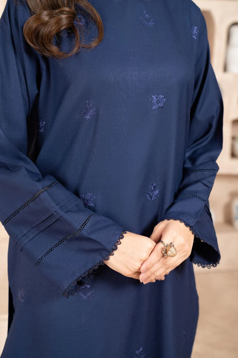 BrandsInn - 3PC Dhanak Embroidered Shirt With Dhanak Embroidered Shawl & Trouser-BI-4084
