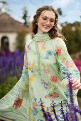BrandsInn-3PC LAWN DIGITAL PRINTED EMB SHIRT WITH SILK PRINTED DUPATTA AND PRINTED TROUSER-BI-013