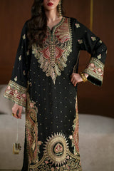 BrandsInn-2PC SILK EMBROIDERED SHIRT AND SILK EMBROIDERED SLEEVES-BI-15129