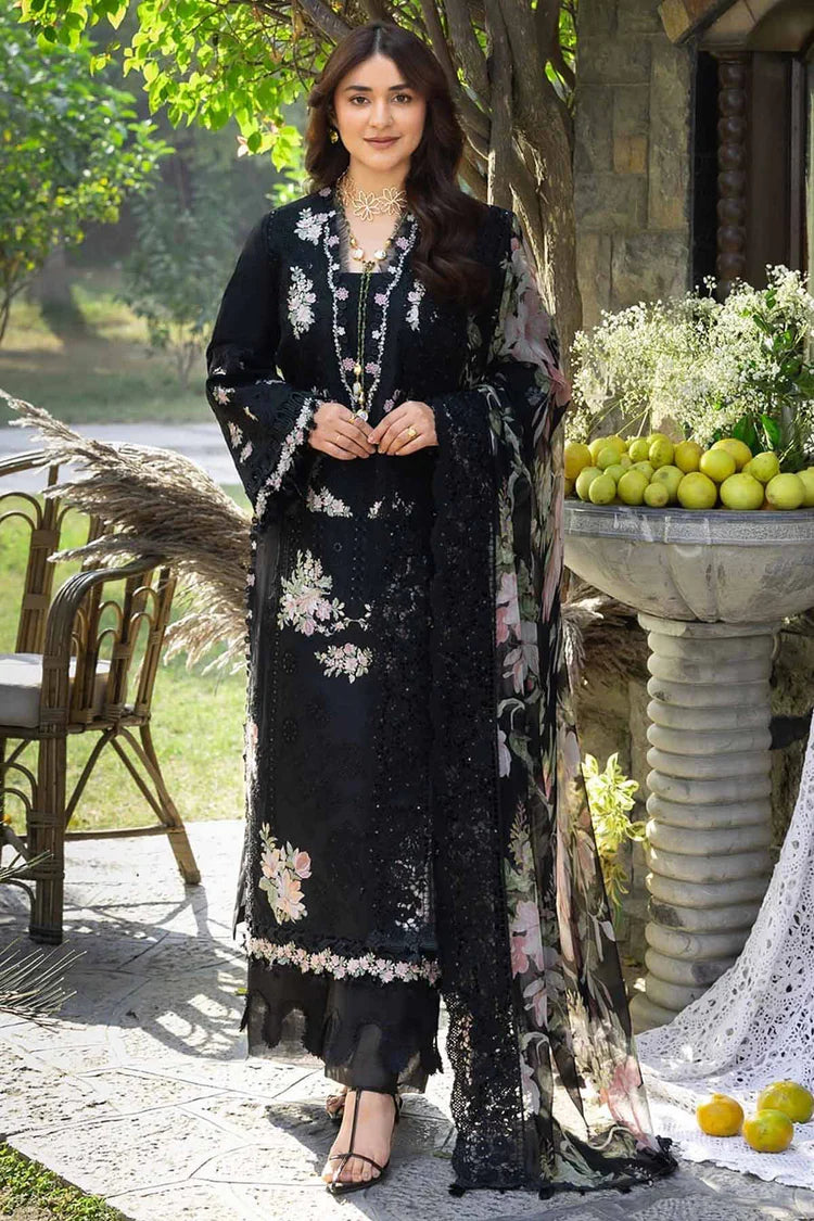 BrandsInn-3PC DHANAK CHIKAN EMBROIDERED SHIRT WITH WOOL PRINTED EMB SHAWL AND TROUSER-BI-5102