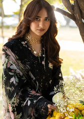BrandsInn-3PC DHANAK CHIKAN EMBROIDERED SHIRT WITH WOOL PRINTED EMB SHAWL AND TROUSER-BI-5102