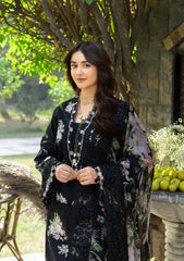 BrandsInn-3PC DHANAK CHIKAN EMBROIDERED SHIRT WITH WOOL PRINTED EMB SHAWL AND TROUSER-BI-5102