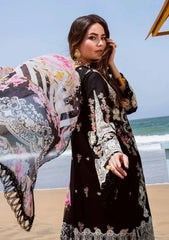 BrandsInn-3PC LAWN EMBROIDERED SHIRT WITH CHIFFON PRINTED DUPATTA AND EMB TROUSER-BI-4697