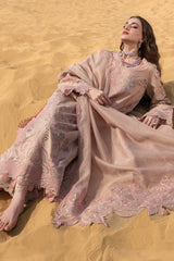 BrandsInn-3PC LAWN LASERWORK & SEQUIN EMBROIDERED SHIRT WITH KHAADI NET SEQUIN EMBROIDERED DUPATTA AND TROUSER -BI-4796
