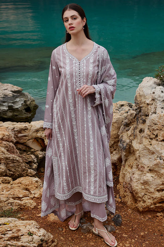 BrandsInn-3PC LAWN EMBROIDERED WITH LAWN HEAVY EMBROIDERED READY TO WEAR DUPATTA-BI-299