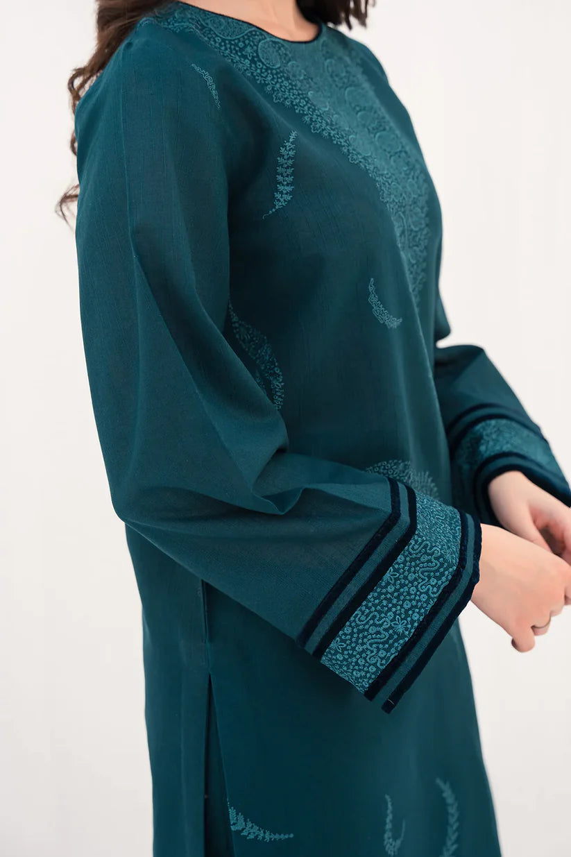 BrandsInn- 2PC -DHANAK HEAVY EMBROIDERED WITH HEAVY EMBROIDERED SLEEVES-BI-4190