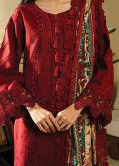 BrandsInn-3PC DHANAK EMBROIDERED SHIRT WITH COUTRAI WOOL PRINTED SHAWL AND TROUSER-BI-4138