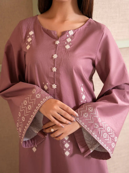BrandsInn-2PC DHANAK EMBROIDERED SHIRT WITH DHANAK EMBROIDERED TROUSER-BI-103
