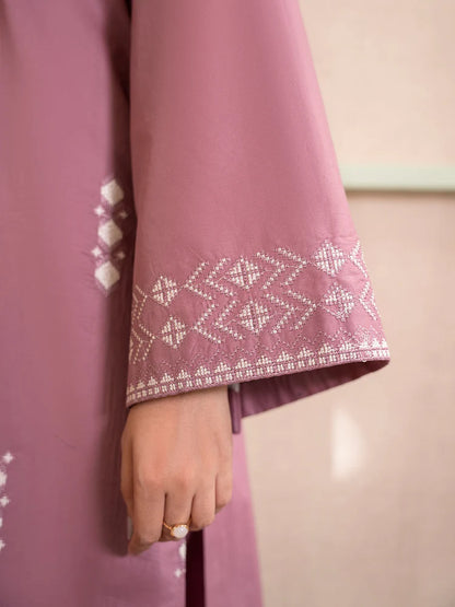 BrandsInn-2PC DHANAK EMBROIDERED SHIRT WITH DHANAK EMBROIDERED TROUSER-BI-103