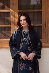 BrandsInn-3PC LAWN SEQUIN EMBROIDERED SHIRT WITH CHIFFON EMBROIDERED DUPATTA AND TROUSER-BI-4863