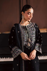 BrandsInn-3PC DHANAK EMBROIDERED SHIRT WITH CHIFFON EMBROIDERED DUPATTA AND EMB TROUSER-BI-5194