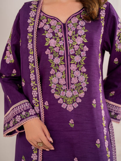 BrandsInn-3PC LAWN EMBROIDERED SHIRT WITH CHIFFON EMBROIDERED DUPATTA AND TROUSER-BI-108