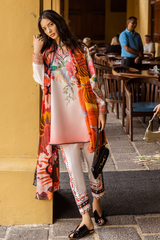 BrandsInn-3PC LAWN PRINTED SHIRT WITH CHIFFON PRINT DUPATTA AND PRINT TROUSER-BI-2508