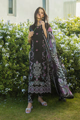 BrandsInn-3PC LAWN EMBROIDERED SHIRT WITH CHIFFON PRINTED DUPATTA & TROUSER-BI-4632
