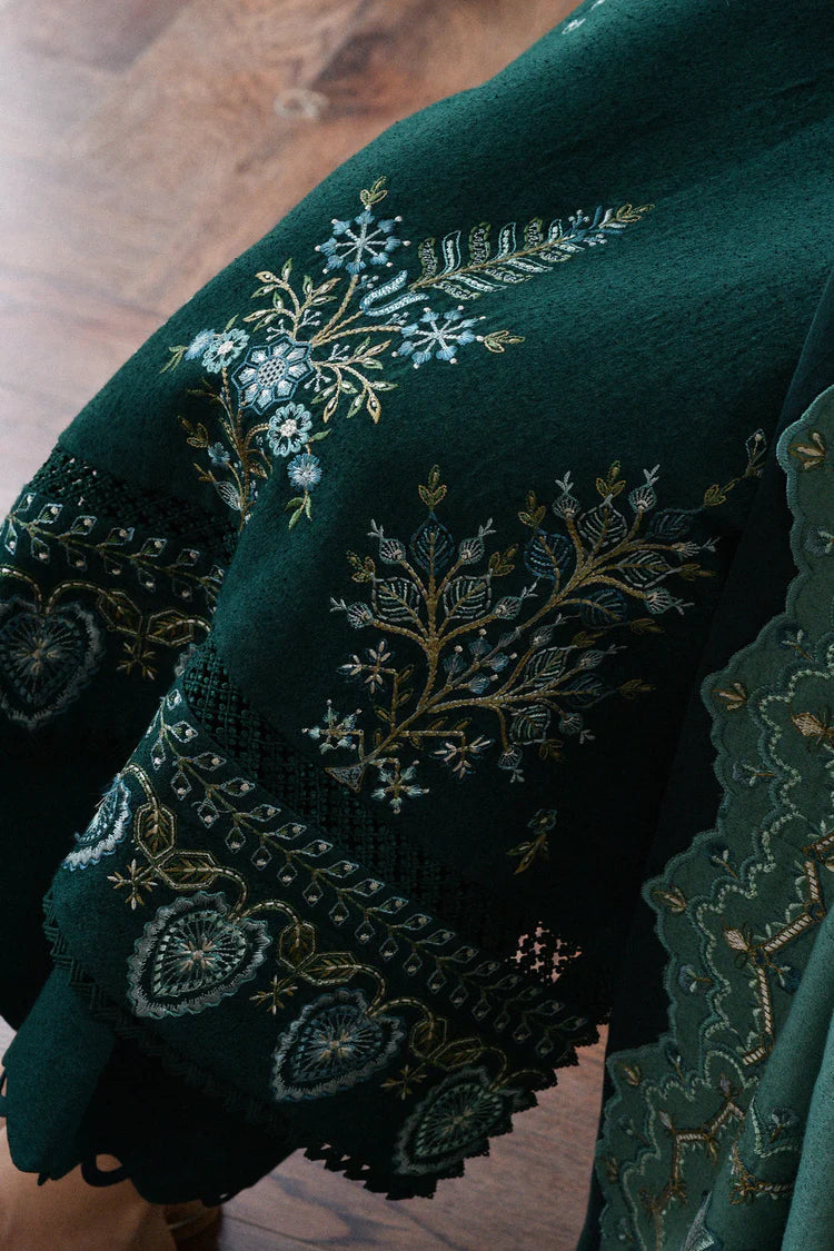BrandsInn-3PC KARANDI EMBROIDERED SHIRT WITH DHANAK EMBROIDERED SHAWL AND TROUSER-BI-4332