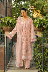 BrandsInn-3PC LAWN EMBROIDERED SHIRT WITH KHAADI NET EMBROIDERED DUPATTA AND TROUSER -BI-4668