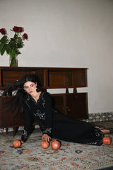 BrandsInn-3PC DHANAK EMBROIDERED SHIRT WITH DHANAK EMBROIDERED SHAWL AND TROUSER-BI-4386