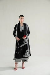 BrandsInn-3PC LAWN EMBROIDERED SHIRT WITH KHADDI NET EMBROIDERED DUPATTA AND TROUSER-BI-4778