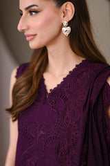 BrandsInn-3PC LAWN EMBROIDERED SHIRT WITH KHADDI NET EMBROIDERED DUPATTA AND TROUSER-BI-4814