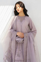 BrandsInn- 3PC LAWN HEAVY EMBROIDERED SHIRT WITH ORGANZA EMBROIDERED READY TO WEAR DUPATTA-BI-166