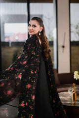 BrandsInn-3PC LAWN CHIKANKARI EMBROIDERED SHIRT WITH MONARK PRINTED EMB DUPATTA AND TROUSER-BI-4874