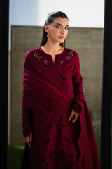 BrandsInn-3PC LAWN CHIKAN EMBROIDERED SHIRT WITH KHADDI NET EMB DUPATTA AND TROUSER-BI-4896