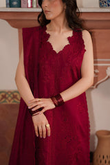 BrandsInn-3PC LAWN HEAVY EMBROIDERED SHIRT WITH KHADDI NET EMB DUPATTA AND EMB TROUSER-BI-4890