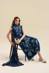 BrandsInn-3PC LAWN EMBROIDERED SHIRT WITH CHIFFON EMB DUPATTA AND EMB TROUSER-BI-4919