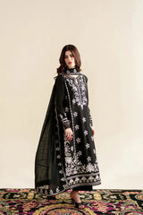 BrandsInn-3PC LAWN EMBROIDERED SHIRT WITH KHADDI NET EMB DUPATTA AND TROUSER-BI-4923