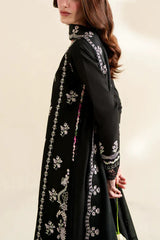 BrandsInn-3PC LAWN EMBROIDERED SHIRT WITH KHADDI NET EMB DUPATTA AND TROUSER-BI-4923