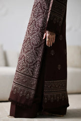 BrandsInn-3PC KARANDI EMBROIDERED SHIRT WITH KARANDI EMBROIDERED SHAWL AND TROUSER -BI-5294