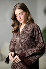 BrandsInn-3PC KARANDI EMBROIDERED SHIRT WITH KARANDI EMBROIDERED SHAWL AND TROUSER -BI-5294