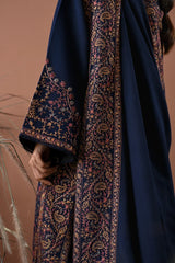 BrandsInn-3PC DHANAK EMBROIDERED SHIRT WITH DHANAK EMBROIDERED SHAWL AND TROUSER-BI-5022