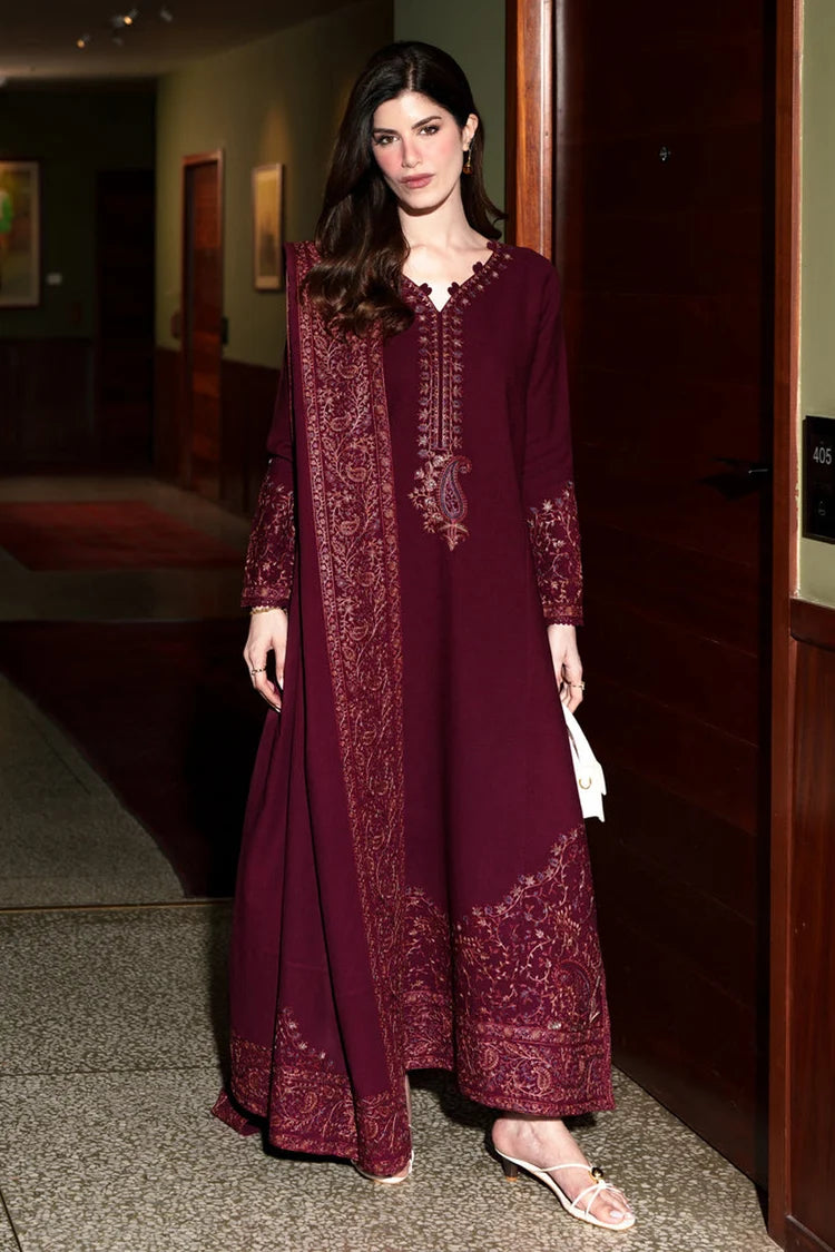 BrandsInn-3PC KARANDI EMBROIDERED SHIRT WITH KARANDI EMBROIDERED SHAWL AND TROUSER-BI-5316