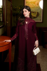 BrandsInn-3PC KARANDI EMBROIDERED SHIRT WITH KARANDI EMBROIDERED SHAWL AND TROUSER-BI-5316