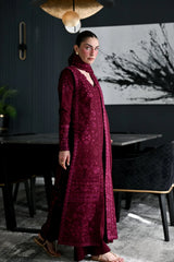BrandsInn-3PC KARANDI EMBROIDERED SHIRT WITH KARANDI EMBROIDERED SHAWL AND TROUSER-BI-5311