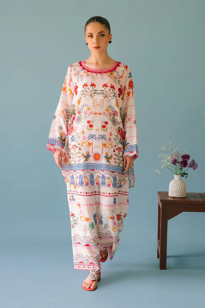 BRANDSINN-2PC SHAMOZE SILK PRINTED SHIRT & SHAMOZE SILK PRINTED TROUSER-BI-2006