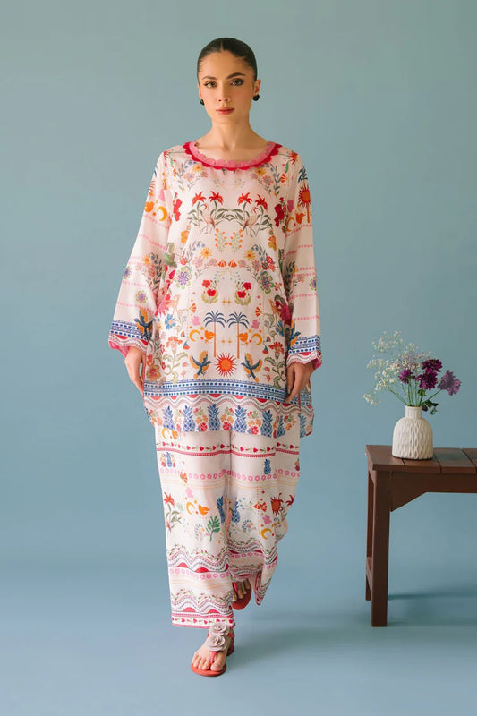 BRANDSINN-2PC SHAMOZE SILK PRINTED SHIRT & SHAMOZE SILK PRINTED TROUSER-BI-2006