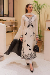 BrandsInn-3PC LAWN EMBROIDERED SHIRT WITH BAMBER TYE&DYE CHIFFON DUPATTA AND TROUSER-BI-4563