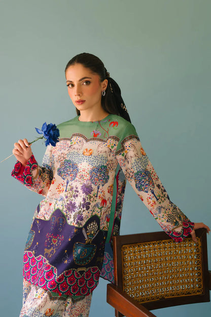 BRANDSINN-2PC SHAMOZE SILK PRINTED SHIRT & SHAMOZE SILK PRINTED TROUSER-BI-2005